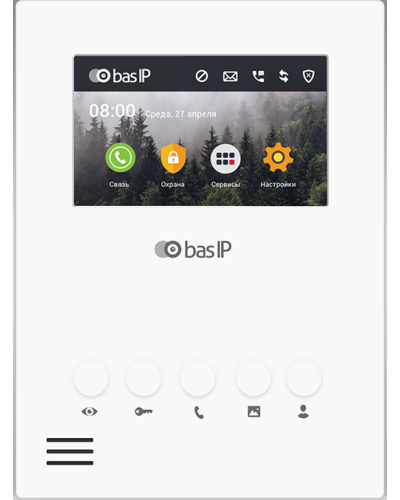 AU-04LA (AU-04L) WHITE. Монитор IP-домофона. BAS-IP в Санкт-Петербурге