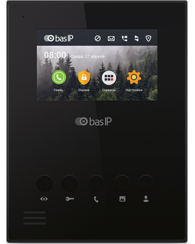 AU-04LA (AU-04L) BLACK. Монитор IP-домофона. BAS-IP в Санкт-Петербурге