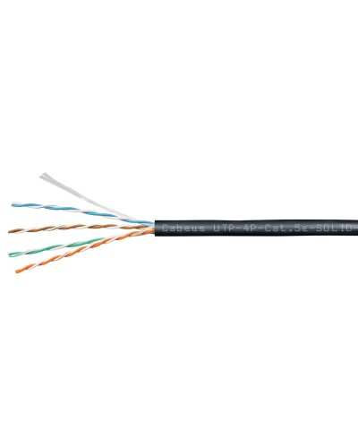 UTP-4P-Cat.5e-SOLID-OUT-PE-UV-100 (11246c-5). Кабель «витая пара» (LAN) для структурированных систем связи. CABEUS в Санкт-Петербурге