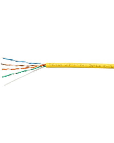 UTP-4P-Cat.5e-SOLID-YL (7251c). Кабель «витая пара» (LAN) для структурированных систем связи. CABEUS в Санкт-Петербурге