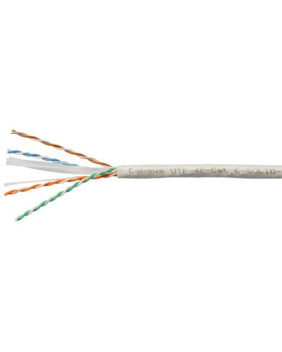 UTP-4P-Cat.6-SOLID-LSZH-WH (11871c-5). Кабель «витая пара» (LAN) для структурированных систем связи. CABEUS в Санкт-Петербурге