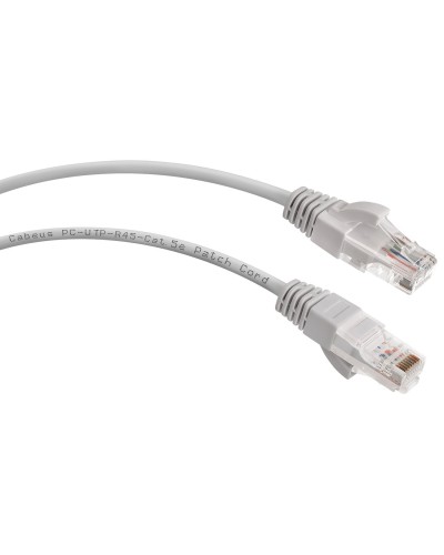 PC-UTP-RJ45-Cat.5e-1m-LSZH (8863c), серый. Патч-корд медный. CABEUS в Санкт-Петербурге