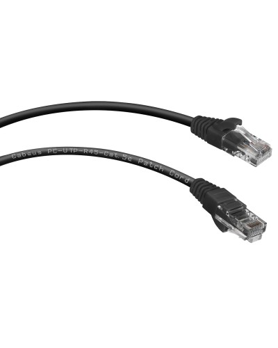 PC-UTP-RJ45-Cat.5e-0.15m-BK (8990c), чёрный. Патч-корд медный. CABEUS в Санкт-Петербурге