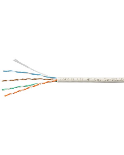 UTP-4P-Cat.5e-SOLID-LSLTx-GY-100 (10945c-5). Кабель «витая пара» (LAN) для структурированных систем связи. CABEUS в Санкт-Петербурге