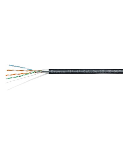 FTP-4P-Cat.5e-SOLID-OUT-LSZH-UV-100 (7176c-5). Кабель «витая пара» (LAN) для структурированных систем связи. CABEUS в Санкт-Петербурге