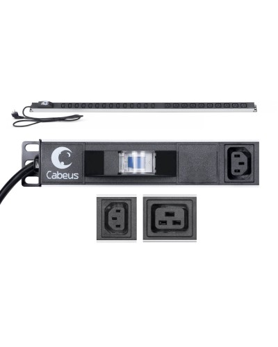 PDU-16-14C13-10C19-B-C14 (9553c). Блок розеток. CABEUS в Санкт-Петербурге