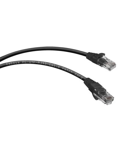 PC-UTP-RJ45-Cat.6-2m-BK (8665c), чёрный. Патч-корд медный. CABEUS в Санкт-Петербурге