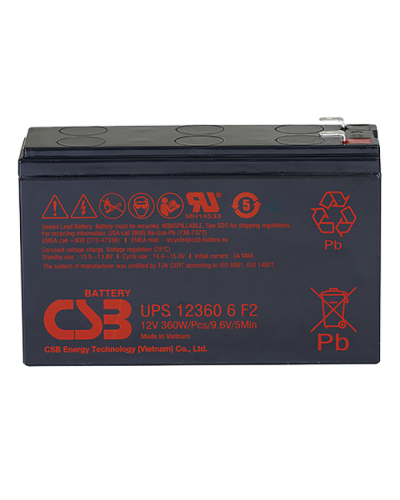 CSB UPS 123606. Аккумулятор герметичный свинцово-кислотный. CSB в Санкт-Петербурге