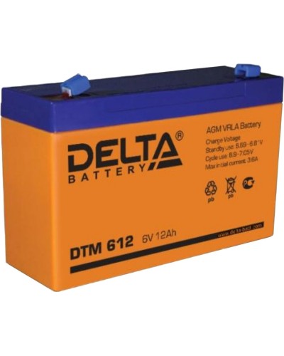 Delta DTM 612. Аккумулятор герметичный свинцово-кислотный. Delta в Санкт-Петербурге