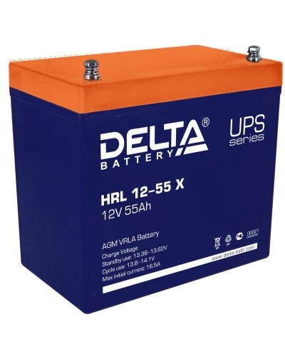 Delta HRL 12-55 X. Аккумулятор герметичный свинцово-кислотный. Delta в Санкт-Петербурге