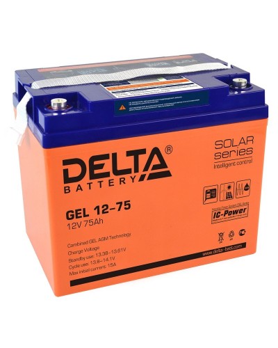 Delta GEL 12-75. Аккумулятор герметичный свинцово-кислотный. Delta в Санкт-Петербурге