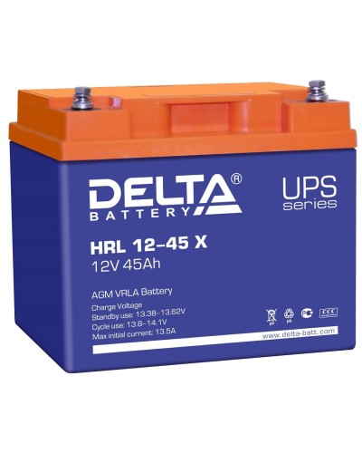 Delta HRL 12-45 X. Аккумулятор герметичный свинцово-кислотный. Delta в Санкт-Петербурге
