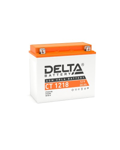 Delta CT 1218. Аккумулятор герметичный свинцово-кислотный стартерный. Delta в Санкт-Петербурге