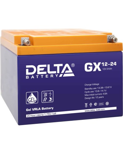 Delta GX 12-24. Аккумулятор герметичный свинцово-кислотный. Delta в Санкт-Петербурге