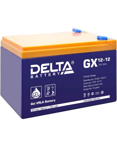 Delta GX 12-12. Аккумулятор герметичный свинцово-кислотный. Delta в Санкт-Петербурге