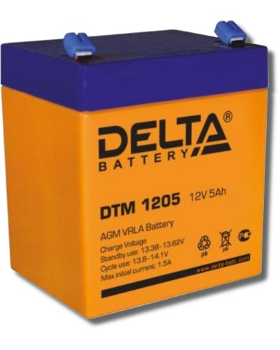 Delta DTM 1205. Аккумулятор герметичный свинцово-кислотный. Delta в Санкт-Петербурге