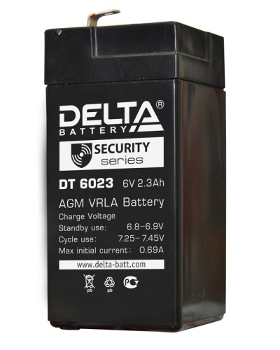 Delta DT 6023 (75мм). Аккумулятор герметичный свинцово-кислотный. Delta в Санкт-Петербурге