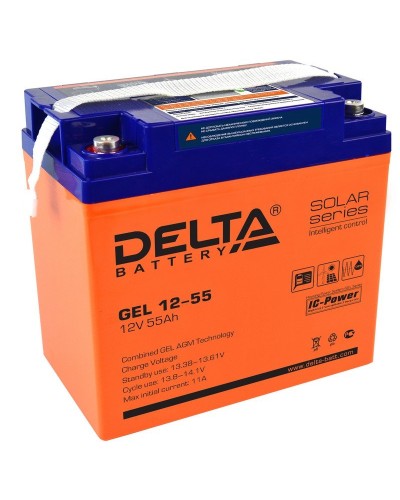 Delta GEL 12-55. Аккумулятор герметичный свинцово-кислотный. Delta в Санкт-Петербурге