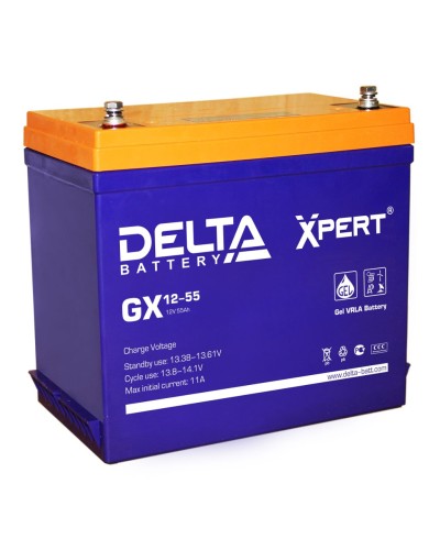 Delta GX 12-55. Аккумулятор герметичный свинцово-кислотный. Delta в Санкт-Петербурге