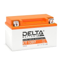 Delta CT 1207. Аккумулятор герметичный свинцово-кислотный стартерный. Delta