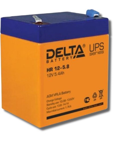 Delta HR 12-5.8. Аккумулятор герметичный свинцово-кислотный. Delta в Санкт-Петербурге