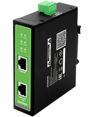 DNP90W48GDXM 10/100/1000BASE-T 90Вт 37-57В(DC). Инжектор PoE. Digma в Санкт-Петербурге
