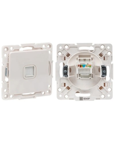 Стокгольм Механизм Розетки RJ-45 1-местной (EYK01-035-10). Механизм Розетки RJ-45 1-местной. EKF в Санкт-Петербурге