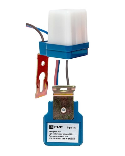 Фотореле PS-1 6А 1200Вт IP44 (fr-ps-1-6). Фотореле. EKF в Санкт-Петербурге