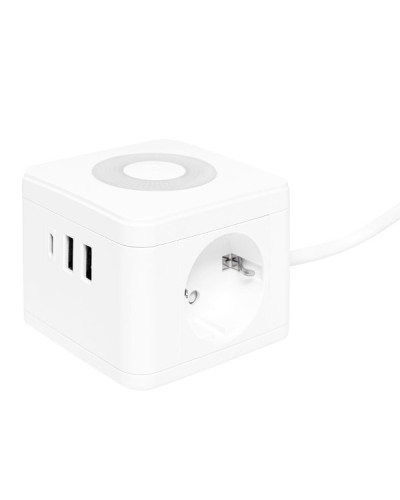 Удлинитель Куб 2 гнезда 2USB 2,4А+Type C + Ночник 1,3 метра 1мм2. Удлинитель Куб. EKF в Санкт-Петербурге