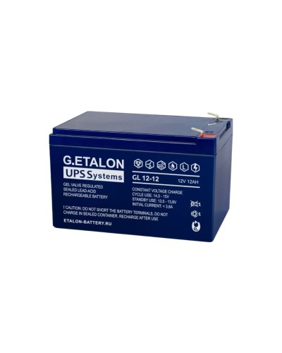 G.ETALON GL 12-12. Аккумулятор герметичный свинцово-кислотный. ETALON в Санкт-Петербурге