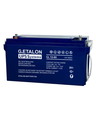 G.ETALON GL 12-65. Аккумулятор герметичный свинцово-кислотный. ETALON в Санкт-Петербурге