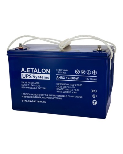 A.ETALON AHRX 12-500W (100). Аккумулятор герметичный свинцово-кислотный. ETALON в Санкт-Петербурге