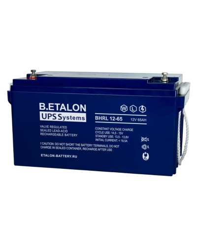 B.ETALON BHRL 12-65. Аккумулятор герметичный свинцово-кислотный. ETALON в Санкт-Петербурге