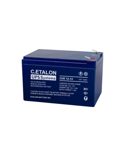 C.ETALON CHR 12-12. Аккумулятор герметичный свинцово-кислотный. ETALON в Санкт-Петербурге