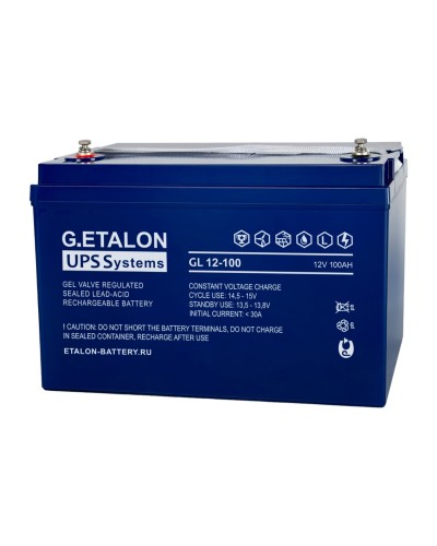 G.ETALON GL 12-100. Аккумулятор герметичный свинцово-кислотный. ETALON в Санкт-Петербурге