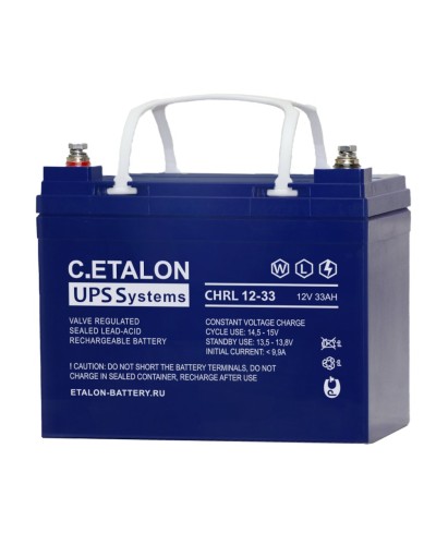 C.ETALON CHRL 12-33. Аккумулятор герметичный свинцово-кислотный. ETALON в Санкт-Петербурге