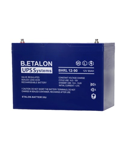 B.ETALON BHRL 12-90. Аккумулятор герметичный свинцово-кислотный. ETALON в Санкт-Петербурге