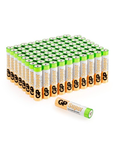 GP Super Alkaline 24A AAA (GP 24A-2CRVS80), упак. 80 шт.. Алкалиновые батарейки. GP Batteries в Санкт-Петербурге