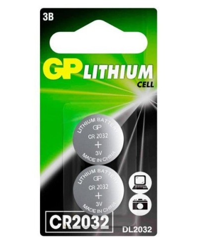 GP Lithium CR2032 (GP CR2032-2CRU2), упак. 2 шт. БЛИСТЕР. Литиевые дисковые батарейки. GP Batteries в Санкт-Петербурге