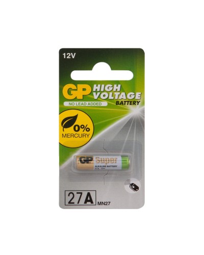 GP 27AF (GP 27AFRA-2C1), БЛИСТЕР. Высоковольтная батарейка 12В. GP Batteries в Санкт-Петербурге