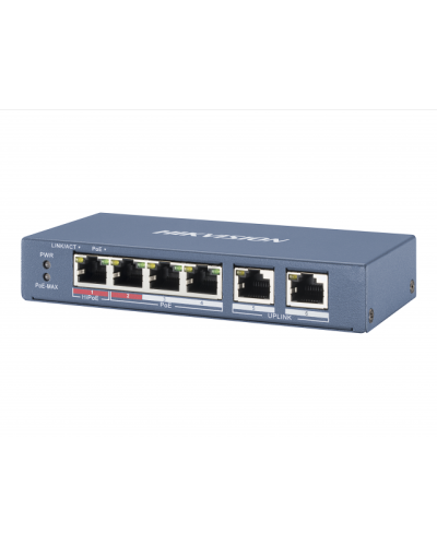 DS-3E0106P-E/M. Коммутатор с питанием POE. Hikvision в Санкт-Петербурге