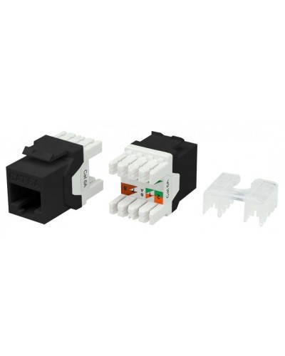 KJ8-8P8C-C6A-180-BK. Вставка Keystone Jack RJ-45. Hyperline в Санкт-Петербурге