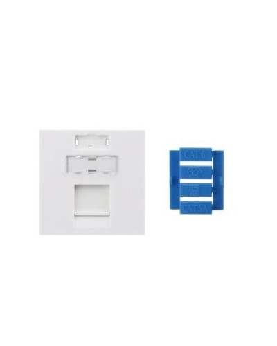 SIP3-1K-M45-45. Вставка 45x45 для 1 модуля Keystone Jack, со шторкой. Hyperline в Санкт-Петербурге
