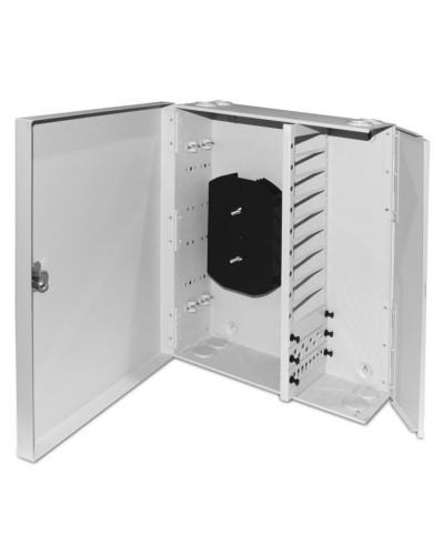 FO-WBX-12xSLT-W140H42-96UN-GY. Кросс оптический настенный. Hyperline в Санкт-Петербурге
