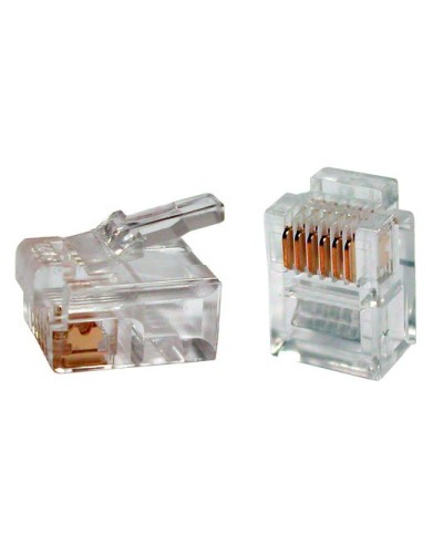 PLUG-6P6C-P-C2-100 (100 шт). Разъем RJ-12. Hyperline в Санкт-Петербурге