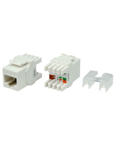 KJ8-8P8C-C6A-180-WH. Вставка Keystone Jack RJ-45. Hyperline в Санкт-Петербурге