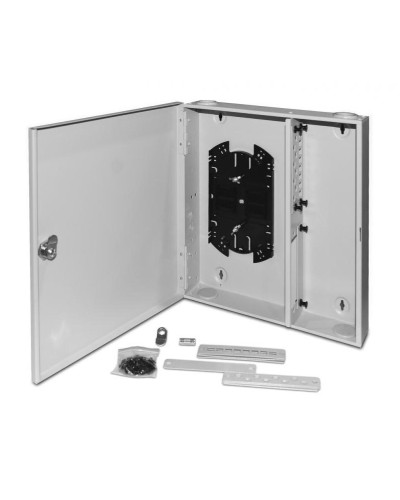 FO-WBX-4xSLT-W140H42-32UN-GY. Кросс оптический настенный. Hyperline в Санкт-Петербурге