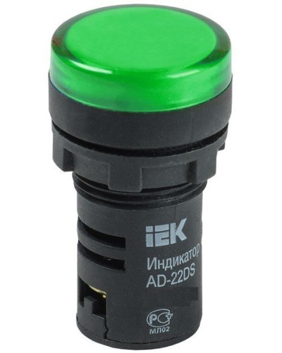 Лампа AD22DS (LED) матрица D22мм зеленый 230В (BLS10-ADDS-230-K06). Светосигнальный индикатор. IEK в Санкт-Петербурге
