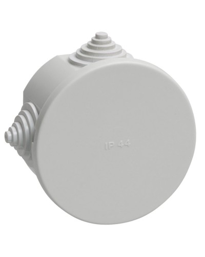 Коробка распаячная КМ41237 D75х40 открытой проводки IP44 4 гермоввода серая (UKO11-075-040-000-K41-44). Коробка распаячная безгалогенная (HF). IEK в Санкт-Петербурге