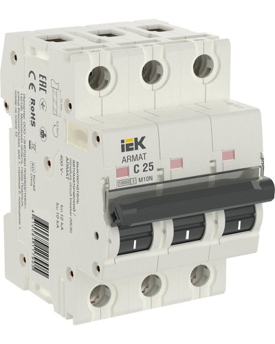 M10N 3P C 25А 10кА ARMAT (AR-M10N-3-C025). Автоматический выключатель. IEK в Санкт-Петербурге
